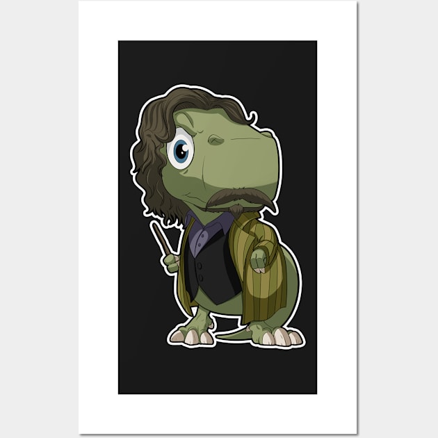 Dino godfather wizard Wall Art by DinoTropolis